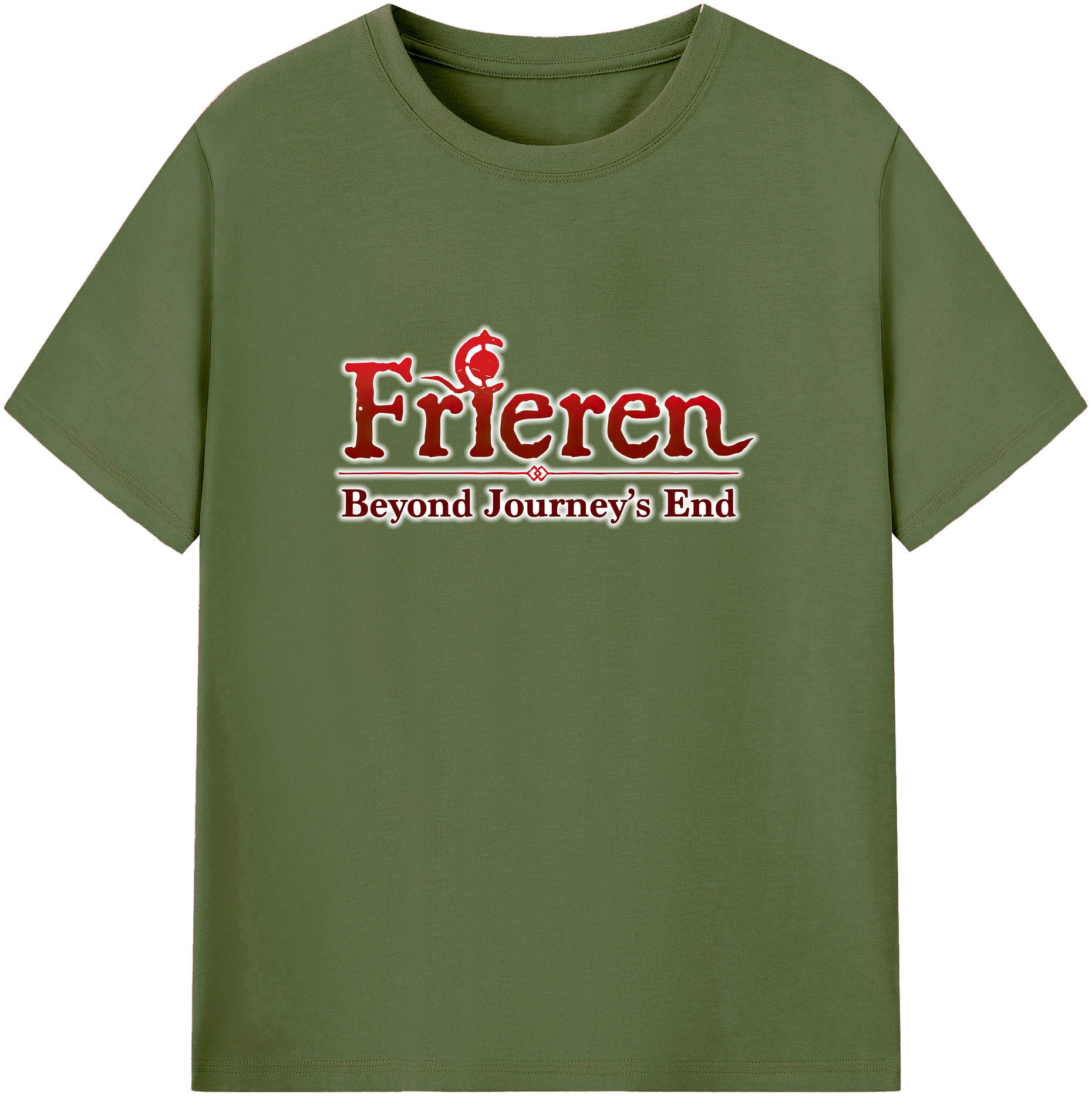 （画像用） 葬送のフリーレン Frieren 綿100％半袖Tシャツ（フロントプリント）